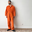 1960s British Workwear ‘Harpoon’ Sanfor Faded Orange Painted Coveralls