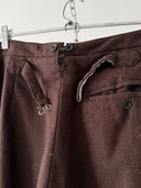 1920s French Workwear ‘Boro’ Buckle Back Faded Winter Pants