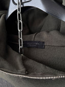 Xagon Man Distressed Skull Avant Garde Full Zip Asymetrical Hoodie