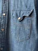 Vintage RRL Ralph Lauren Indigo Chambray Western Button Shirt