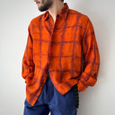 1990s Yashi Yamamuri Cupro Orange Shirt