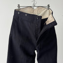 Vintage 1950s British Railway Work Fishtail Navy Wool Trousers