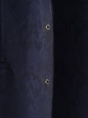 2011 Maison Margiela Blue Snake Pattern Blazer Jacket