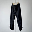 1930s European Modified Front Flap Black Wool Trousers
