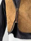 Vintage 1960s French Workwear ‘Eclair’ Zip Sheepskin Shearling Gilet Vest