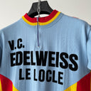 1970s Vintage Castelli ‘Edelweiss Le Locle’ Cycling Wool Jersey