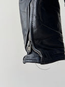 1970s Vintage Moto Biker Faded Navy Leather Jacket