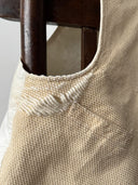 1950s Vintage European Waffle Cream Ripped Waistcoat