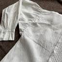 1900s Antique Edwardian French Dress Long Smock Shirt
