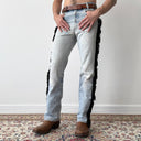 1970s Vintage Levi’s 717 0617 USA Hippie Fringe Jeans Pants