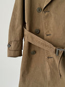 Ten C Double Breasted Belted Khaki Long Trench Coat