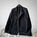 Neil Barrett Double Breasted Gray Wool Pea Coat