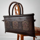 Antique 1900s German Butcher Knife Leather Tote Bag