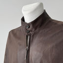 Faconnable Lambskin Leather Brown Jacket