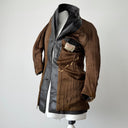 Vintage 1970s England ‘Strong and Fisher’ Thrashed Black Leather Coat