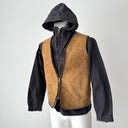 Vintage 1960s French Workwear ‘Eclair’ Zip Sheepskin Shearling Gilet Vest