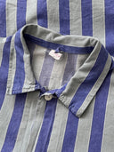 1970s Vintage German Prisoner Work Purple Striped Suit Сhore Jacket / Pants