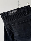 Balmain Paris Black Biker Jeans Pants
