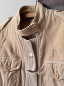 Vintage Emporio Armani Women’s Utility Tan Velour Jacket