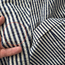 Amarcord Bespoke Double Breasted Cotton Striped Suit