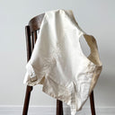 1950s Vintage European Waffle Cream Ripped Waistcoat