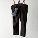 1950s European Workwear Suspender Heavy Wool Pants