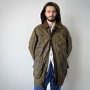 1970s Vintage Barbour Gamefair Waxed Jacket With Lined / Hooded