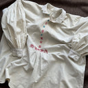 ≈1880s Antique Victorian Era French Dress/Nightgown Linen Shirt