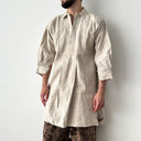 ≈1880s Antique French Peasant Work Linen Hemp Smock Shirt