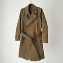Ten C Double Breasted Belted Khaki Long Trench Coat