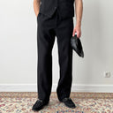 1960s Vintage Austrian Style Three Piece Black Suit