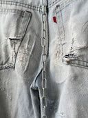 1970s Vintage Levi’s 717 0617 USA Hippie Fringe Jeans Pants