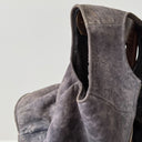 1950s Vintage German Gray Leather Shearling Gilet Vest