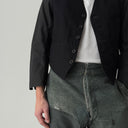 Antique ≈1920s European Workwear Black Railroad Wool Gilet Jacket