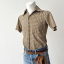 1940s Vintage European Button Short Sleeve Shirt