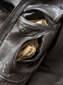 Vintage 80s Jacques Vincent Pour Japa A2 Leather French Jacket