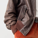 Faconnable Lambskin Leather Brown Jacket