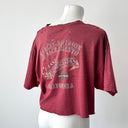 Vintage Harley Davidson Sacramento Thrashed Cropped T-Shirt