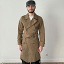 Ten C Double Breasted Belted Khaki Long Trench Coat