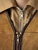 Vintage 1960s French Workwear ‘Eclair’ Zip Sheepskin Shearling Gilet Vest