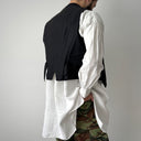 1900s Antique Edwardian French Dress Long Smock Shirt