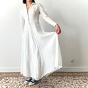 ≈1950s Vintage Mid Century Art Deco Grunge Women's White Wedding Dress