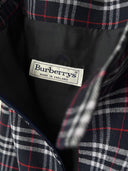 Vintage 90s Women's Burberrys Wool Blue Plaid Nova Check Midi Skirt