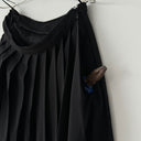 Prada Wool Blend Pleated Midi Wrap Skirt