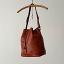 90s Vintage Louis Vuitton 1994 Epi Petit Noe Leather Bucket Bag Burgundy