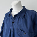 1950s Vintage French Workwear Railway Long Smock Chore Jacket