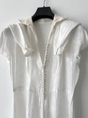 ≈1950s Vintage Mid Century Art Deco Grunge Women's White Wedding Dress