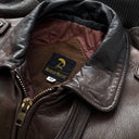 Vintage 80s Neiman Marcus A2 Flying Brown Leather Bomber Jacket