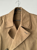 Ten C Double Breasted Belted Khaki Long Trench Coat