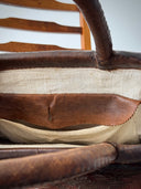 Antique 1900s German Butcher Knife Leather Tote Bag